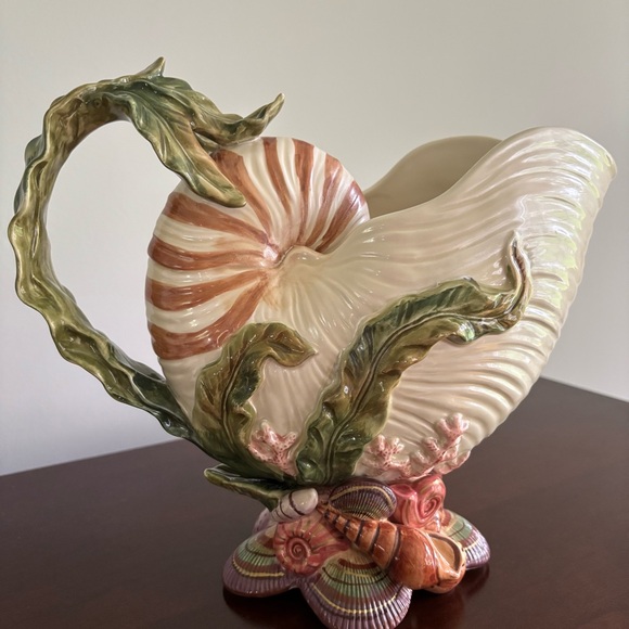Vintage Fitz & Floyd Oceana Large Pitcher Conch Sea Shell 1998 Retired Unique! - Picture 7 of 14